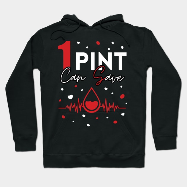 One Pint Can Save Blood Donor Hero Hoodie by AimArtStudio